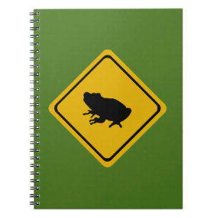 Carnet panneau routier de grenouille