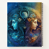 Carnet Panneau Zodiaque Gemini Design d'aquarelle (Dos)