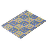 Carnet Panneaux bleus d'art d'étoile de David d'or (Côté gauche)