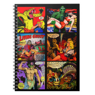 Carnet Panneaux comiques d'art d'horreur vintage des