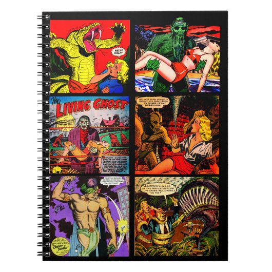 Carnet Panneaux comiques d'art d'horreur vintage des (Devant)