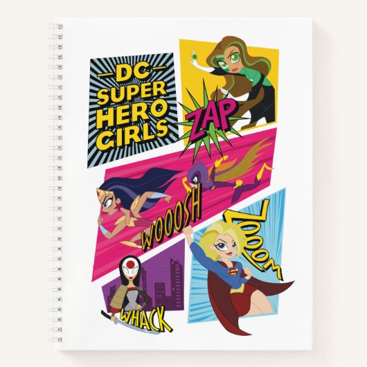 Carnet Panneaux d'action pour filles Super Hero DC (Devant)