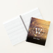 Carnet Panneaux de bois à motif de script élégant rustiqu (Intérieur)