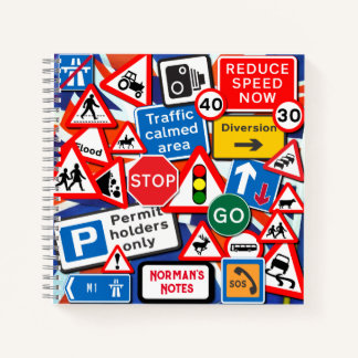 Carnet Panneaux de signalisation routière personnalisés