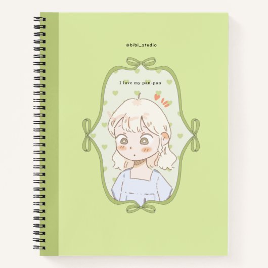 Carnet Panpan vert doux (Devant)