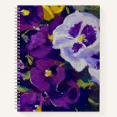 Carnet Pansies blanches violettes et violettes (Devant)