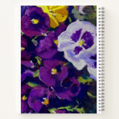 Carnet Pansies blanches violettes et violettes (Dos)
