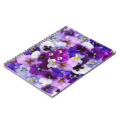 Carnet Pansies glorieuses, jolies et colorées, (Côté gauche)