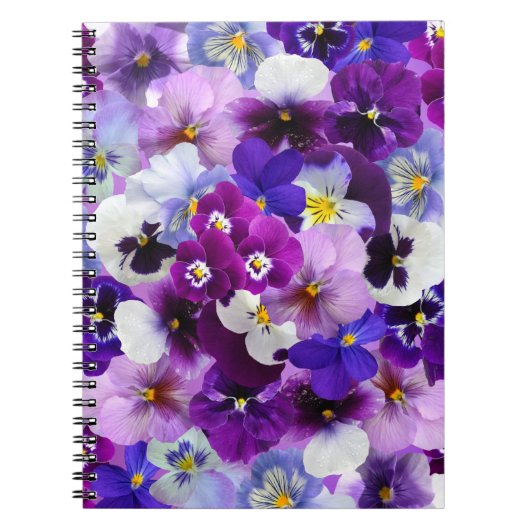 Carnet Pansies glorieuses, jolies et colorées, (Devant)