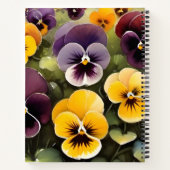 Carnet Pansies jaunes et violets aquarelle (Dos)