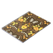 Carnet Pansies jaunes, oiseaux et papillons (Côté gauche)