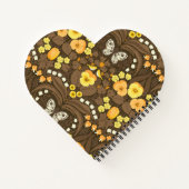 Carnet Pansies jaunes, oiseaux et papillons (Dos)