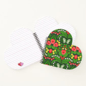 Carnet Pansies rouges, oiseaux et papillons (Intérieur)