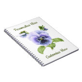 Carnet Pansies violettes (Côté Droit)