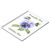 Carnet Pansies violettes (Côté gauche)