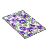 Carnet Pansies violettes Pastel Graphic (Côté Droit)