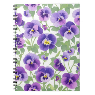 Carnet Pansies violettes Pastel Graphic