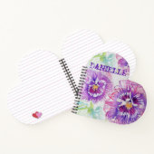 Carnet Pansies violettes Vous Aiment Nom floral Pansy (Intérieur)