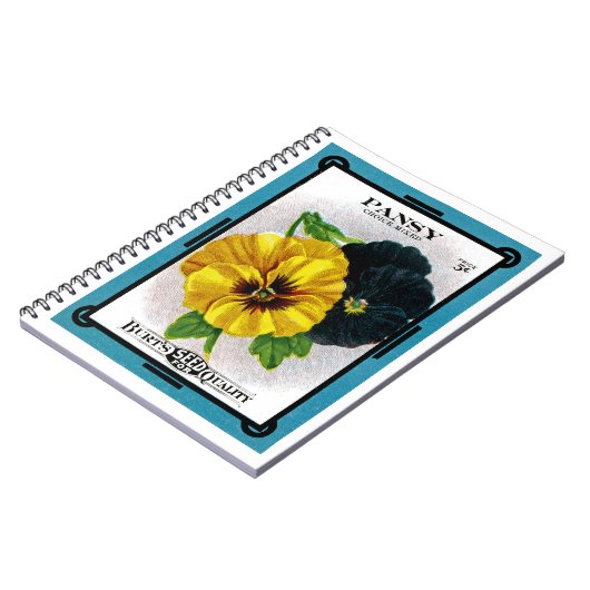 Carnet Pansy Seed Packet Étiquette (Côté gauche)