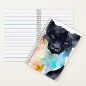 Carnet Panther Black Wild Animal Nature Aquarelle Art (À l'intérieur)
