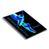 Carnet Pantoufles bleues de Pointe de ballet (Côté Droit)