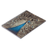 Carnet Paon Bleu Antique (Côté gauche)