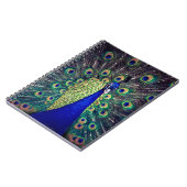 Carnet Paon bleu cobalt (Côté gauche)