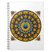 Carnet Paon décoratif sur fond blanc (Devant)