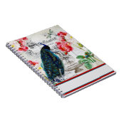 Carnet Paon et roses (Côté Droit)