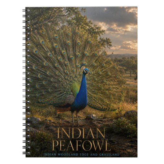 Carnet Paon indien lisière de forêt ANIMALS (Devant)