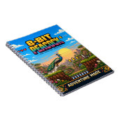 Carnet Paon, Pixel Art Rétro 8 Bits (Côté Droit)