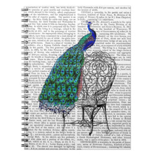Carnet Paon sur la chaise