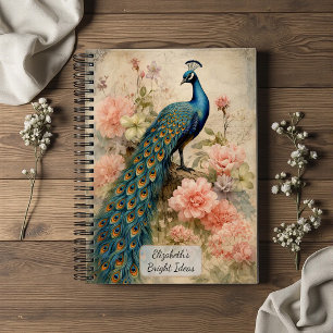 Carnet Paon Vintage