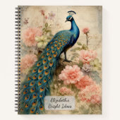 Carnet Paon Vintage (Devant)
