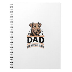 Carnet Papa Airedale Terrier T-shirt vintage pour papa ch