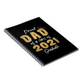 Carnet Papa fier d'une classe de 2021 Diplômé (Côté Droit)