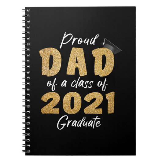 Carnet Papa fier d'une classe de 2021 Diplômé (Devant)