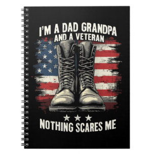 Carnet Papa Grand-père Vétéran Fête des Pères Patriotique