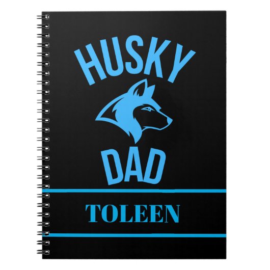 Carnet Papa Husky Personnalisé, Papa Chien (Devant)