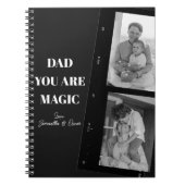 Carnet 'Papa tu es magique' Photo de deux papas personnal (Devant)