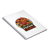 Carnet Papawsaurus Rétro Dinosaure Coucher de Soleil Vect (Côté Droit)