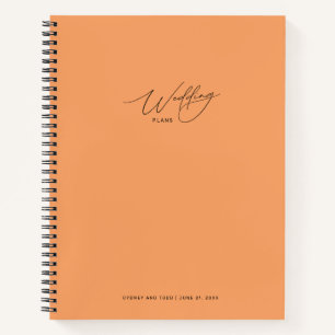 Carnet Papaya Orange Mariage Plans