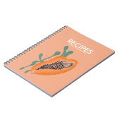 Carnet Papaya Tropical Fruit Recette Abstraite (Côté gauche)