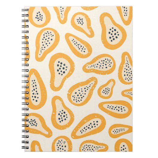 Carnet Papaya Tropicale : Grunge, Main Dessinée. (Devant)
