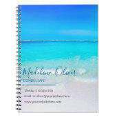 Carnet Papeterie de contact d'affaires bord de mer océan  (Devant)