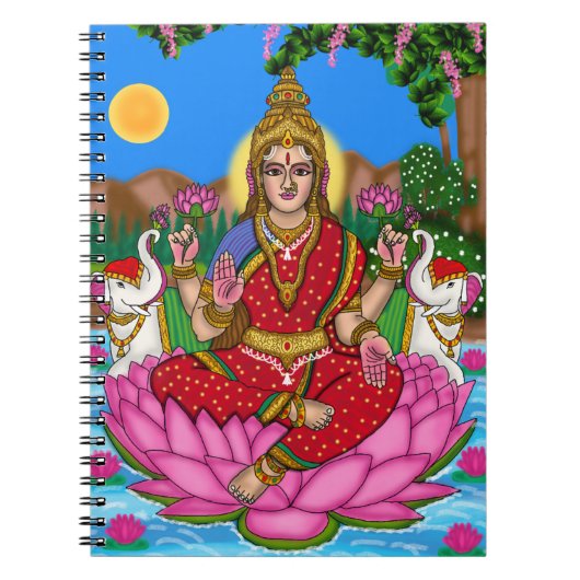 Carnet Papeterie de la déesse Lakshmi (Devant)