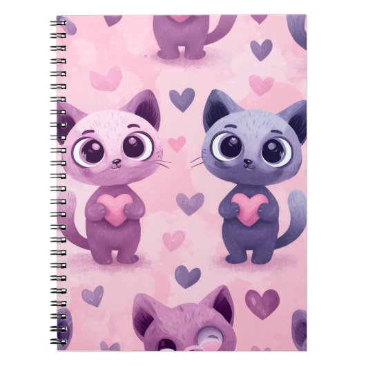 Carnet Papeterie de la station de chat mignon Conception  (Devant)