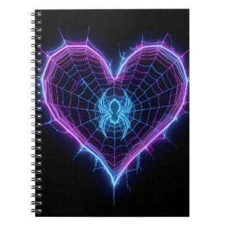 Carnet Papeterie et cadeaux Cœur Cyber‑Toile Néon