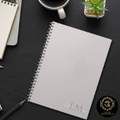 Carnet Papeterie Monogramme Gris Taupe Moderne