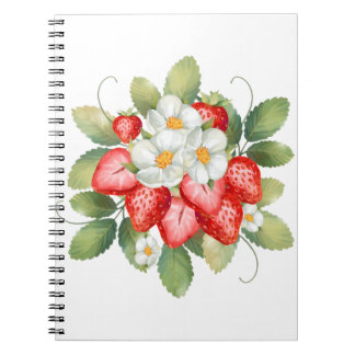 Carnet Papier à lettres Fleur de Fraise Stationnaire